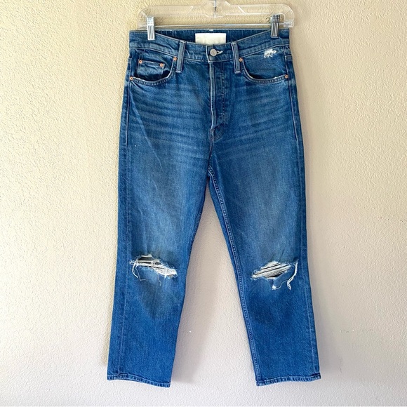Mother The Tomcat Distressed Crop Jeans in Playing With Scissors 27 - Picture 2 of 11
